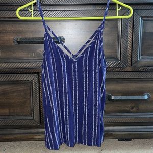 Blue and White Tank Top